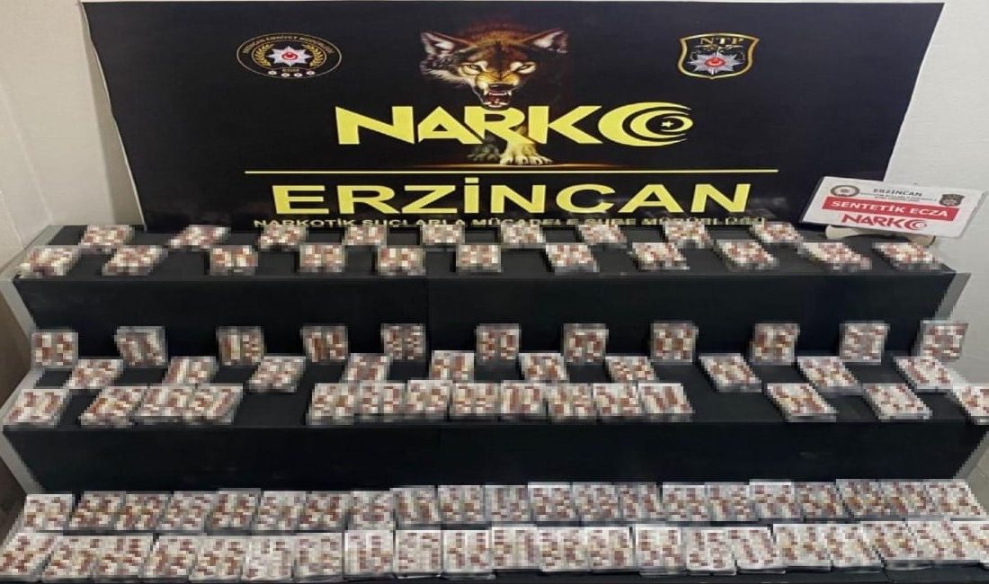 Uyuşturucu ile mücadelesini aralıksız sürdüren Erzincan Polisi yaptığı operasyonda uyuşturucu