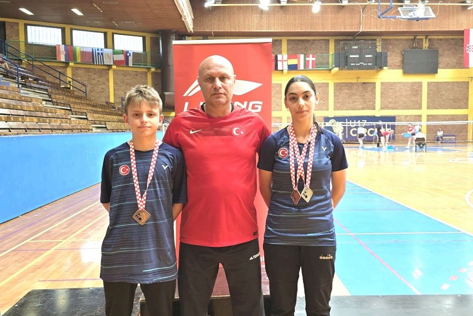 Erzincanlı milli sporcular Kağan Erçetin ve Hazal Bengisu Keskin, Hırvatistan’da