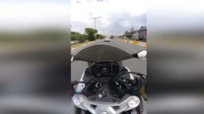 Erzincan’da 173 Km motosikleti ile hız yapan ve hız görüntüsünü