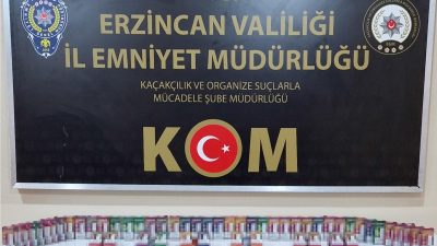 Kaçakçılık ile mücadelesini aralıksız sürdüren Erzincan Polisi 60 bin TL