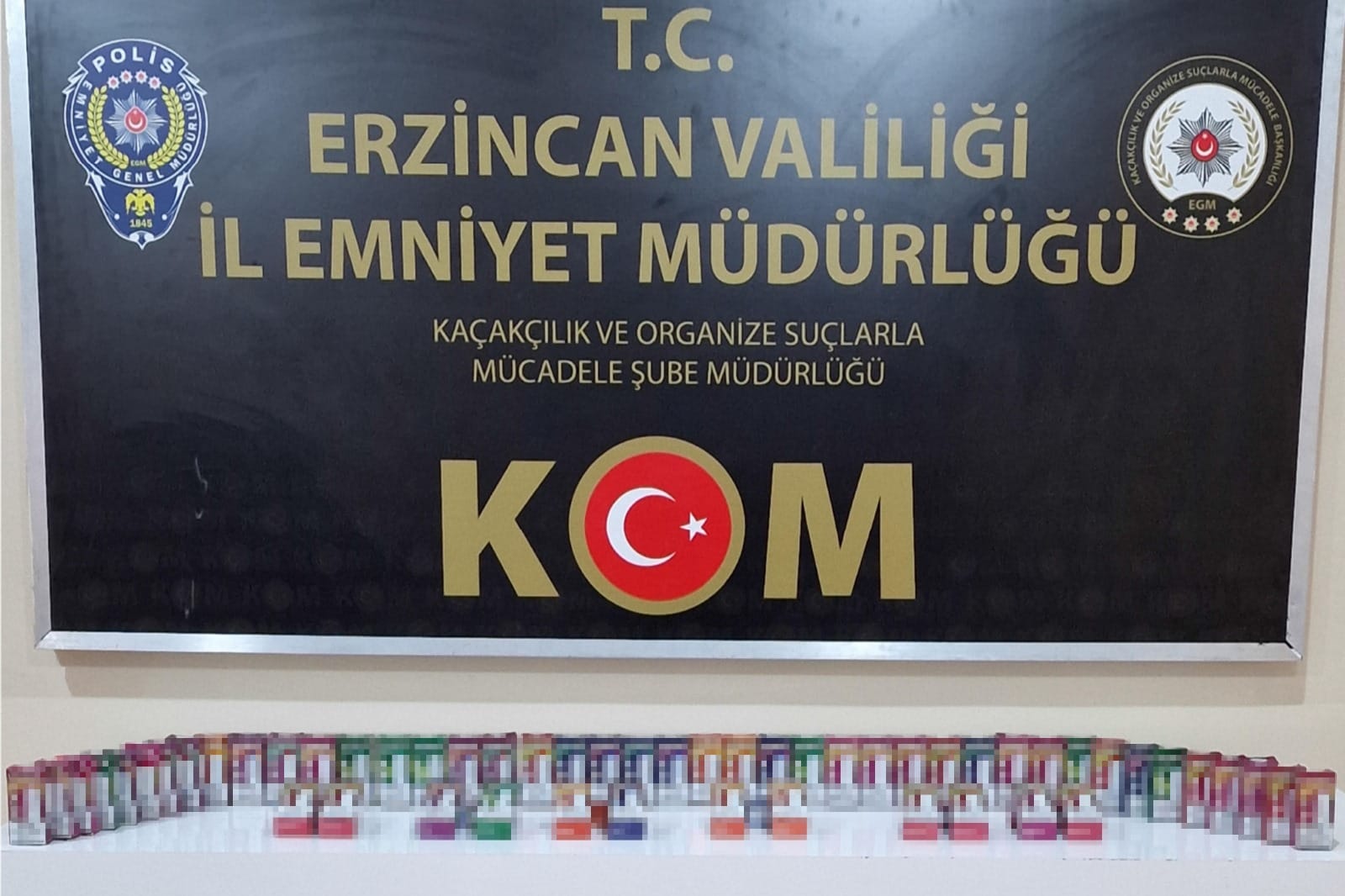 Kaçakçılık ile mücadelesini aralıksız sürdüren Erzincan Polisi 60 bin TL