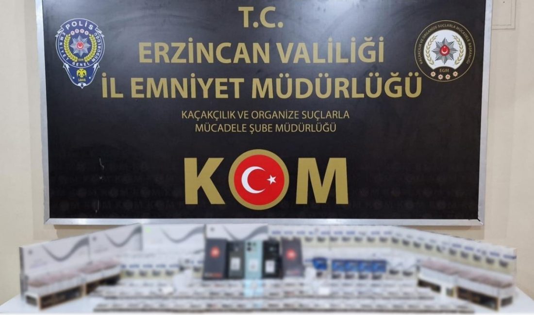 Kaçakçılara yönelik çalışmalarını aralıksız sürdüren Erzincan Polisi yaptığı uygulamada piyasa