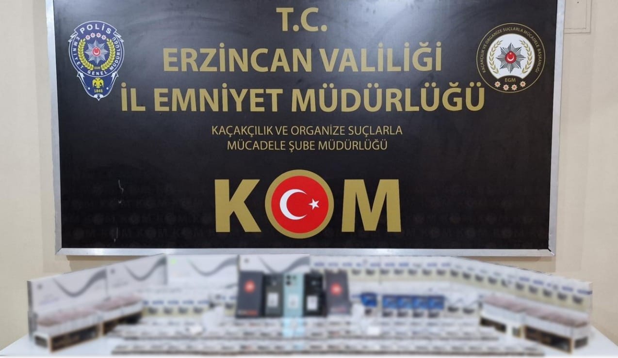 Kaçakçılara yönelik çalışmalarını aralıksız sürdüren Erzincan Polisi yaptığı uygulamada piyasa