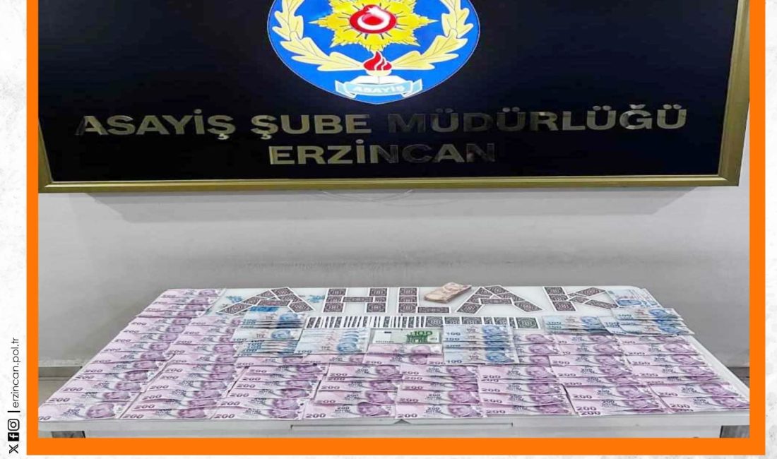 Erzincan Polisi kumar oynanan yerlere karşı yaptığı çalışmalarda 1 şüpheli