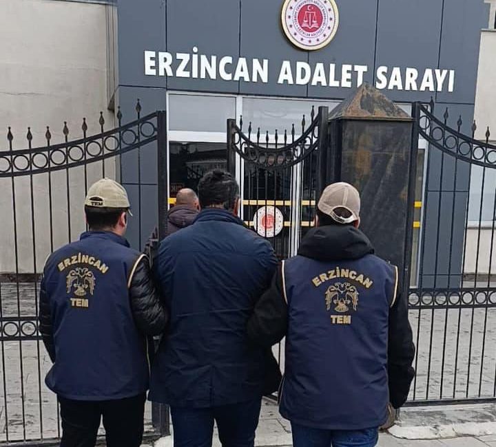 Erzincan Polisi araması bulunan şahıslara yönelik yaptığı operasyonlarda 23 yıl