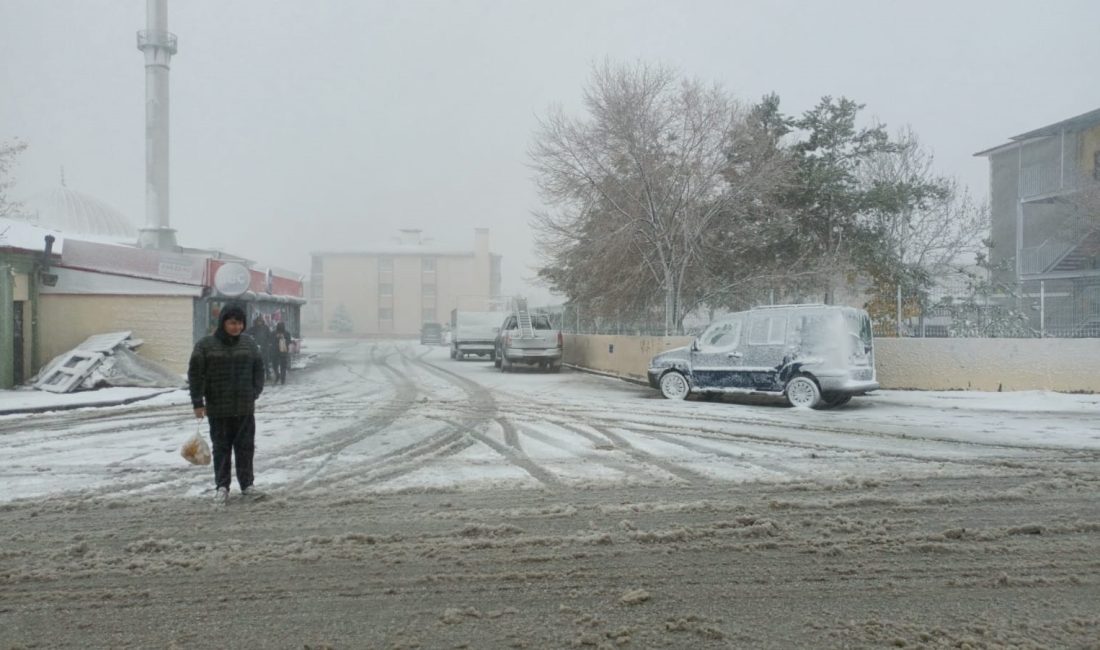 Akşam saatlerinde Erzincan genelinde başlayan yoğun kar yağışı ve tipi