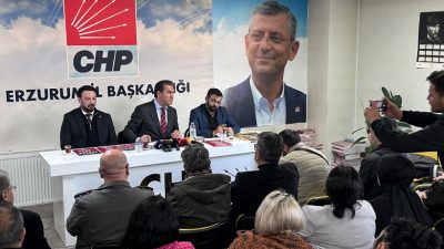 CHP Erzincan Milletvekili Mustafa Sarıgül, Erzurum’a yaptığı ziyarette esnafla bir