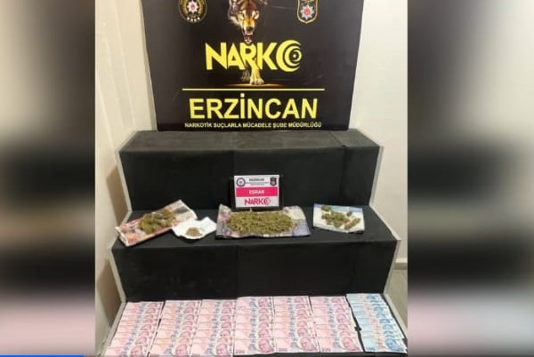 Uyuşturucu ile mücadelede sokak satıcılarına yönelik Erzincan polisi gerçekleştirdiği operasyonda