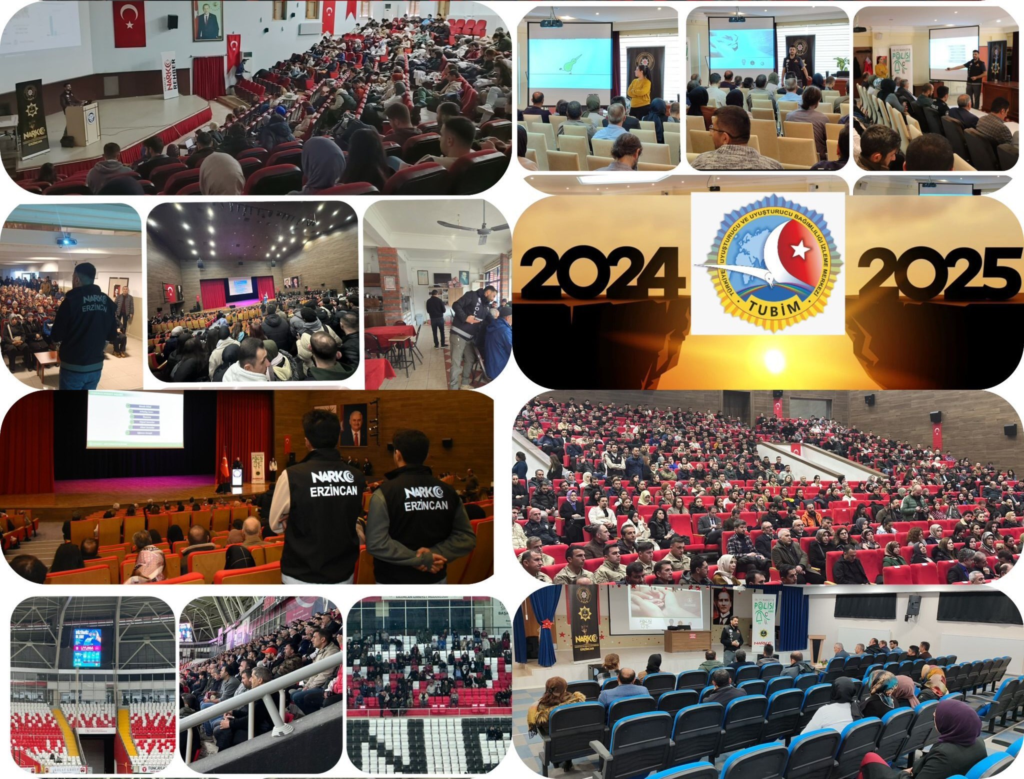 Erzincan Polisi 2024 yılı içerisinde gerçekleştirdiği programlarda madde bağımlılığı ve