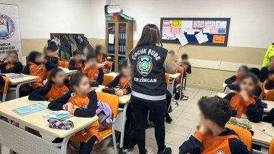 Erzincan İl Emniyet Müdürlüğü, Çocuk Şube Müdürlüğü koordinesinde Trafik Tescil