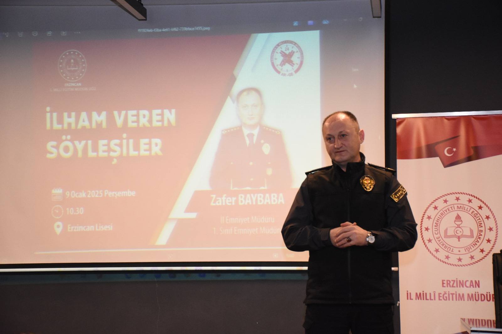 Erzincan İl Milli Eğitim Müdürlüğü koordinesinde "İlham Veren Söyleşiler" projesi