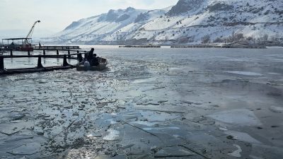 Son yıların en soğuk günlerini yaşayan Erzincan Tercan İlçesinde hava