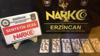 Uyuşturucu ile mücadelesini aralıksız sürdüren Erzincan Polisi 75 adet sentetik