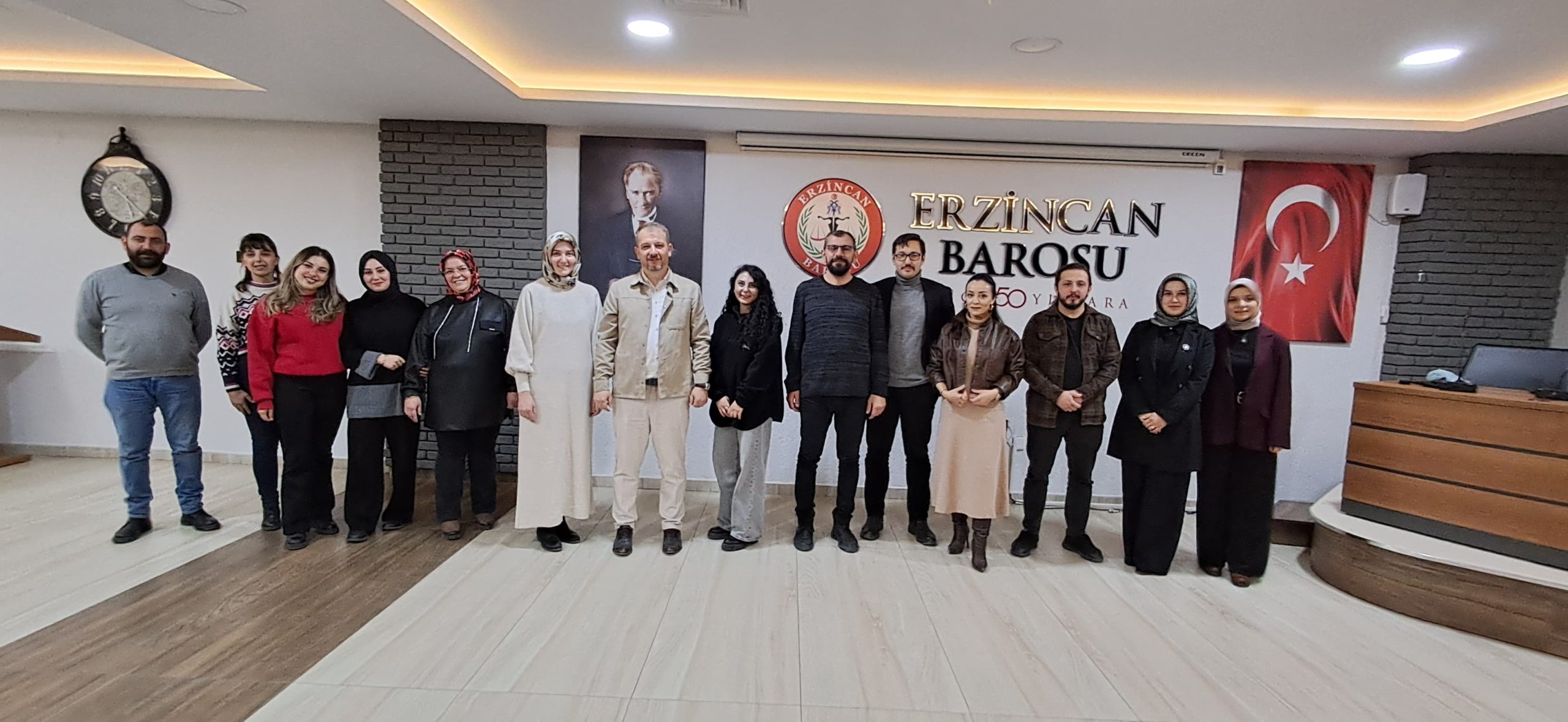 Sosyal projelere ağırlık veren Erzincan Barosu tarafından üye avukatların katılımları