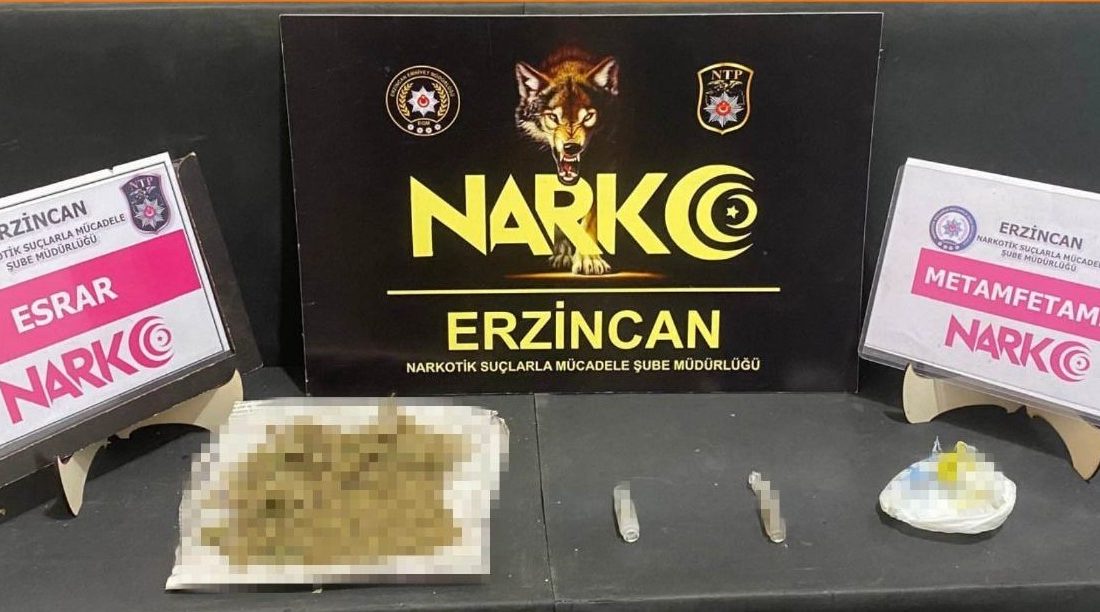 Erzincan polisi uyuşturucuyla mücadele kapsamında gerçekleştirdiği operasyonda 1 şüpheli şahsı