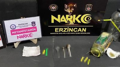 Erzincan polisi uyuşturucuyla mücadele kapsamında gerçekleştirdiği operasyonda 4 şüpheli şahsı