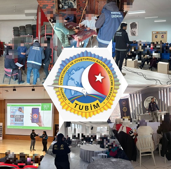 Erzincan İl Emniyet Müdürlüğü Narkotik Suçlarla Mücadele Şube Müdürlüğü personelleri