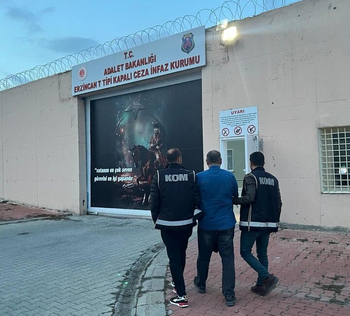 Erzincan Polisi araması bulunan şahıslara yönelik yaptığı operasyonlarda 26 yıl