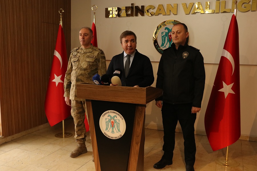 Erzincan Valisi Hamza Aydoğdu, kentte yürütülen asayiş olaylarıyla ilgili bilgi