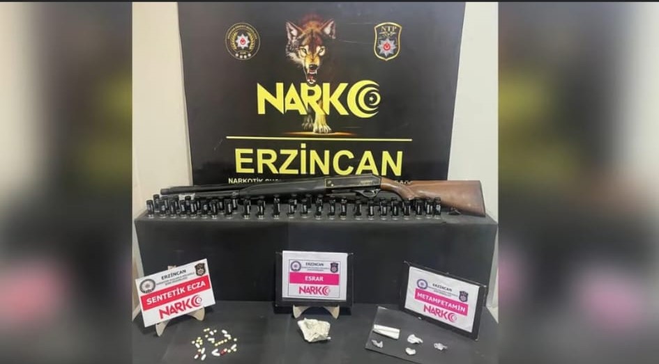 Uyuşturucu ile mücadelesini aralıksız sürdüren Erzincan Polisi gerçekleştirdiği çalışma kapsamında,