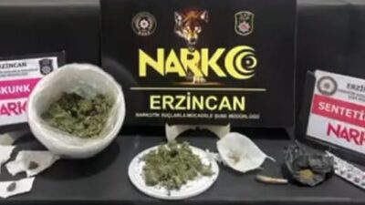 Uyuşturucu ile mücadelesini aralıksız sürdüren Erzincan Polisi gerçekleştirdiği çalışma kapsamında,