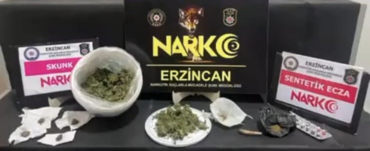 Uyuşturucu ile mücadelesini aralıksız sürdüren Erzincan Polisi gerçekleştirdiği çalışma kapsamında,