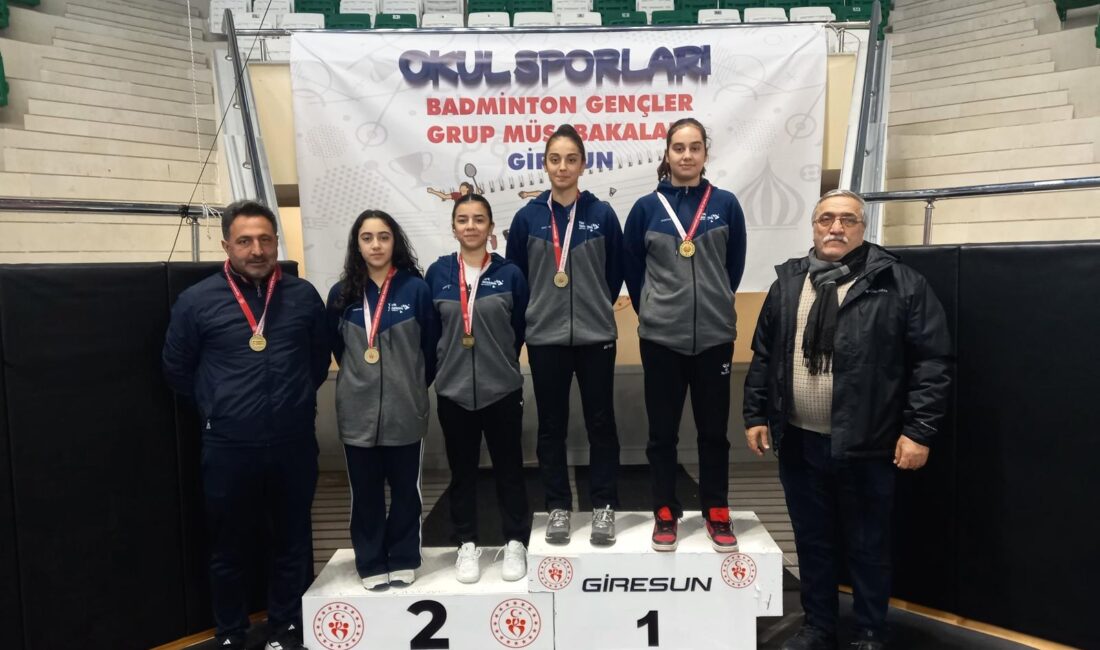 Erzincanlı badmintoncular, Giresun’da düzenlenen badminton grup müsabakalarında grup şampiyonu oldular.