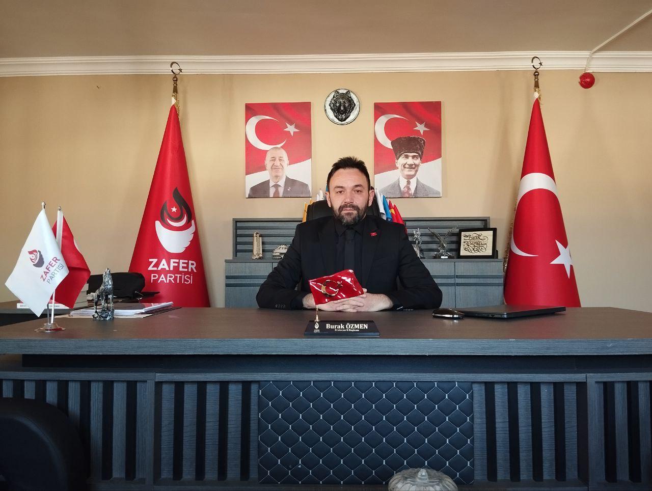 Zafer Partisi Erzincan İl Başkanı Burak Özmen, 13 Şubat Erzincan’ın