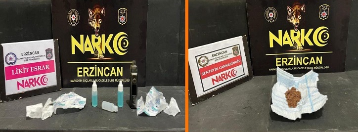 Uyuşturucu ile mücadelesini aralıksız sürdüren Erzincan Polisi gerçekleştirdiği çalışma kapsamında,