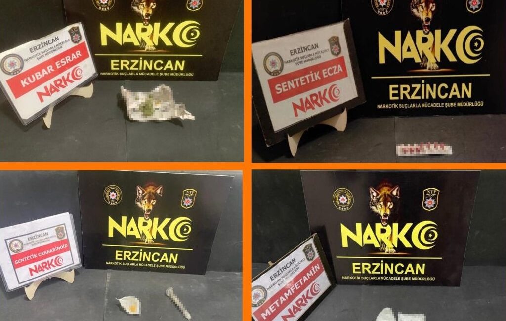 Uyuşturucu ile mücadelesini aralıksız sürdüren Erzincan Polisi gerçekleştirdiği çalışma kapsamında,