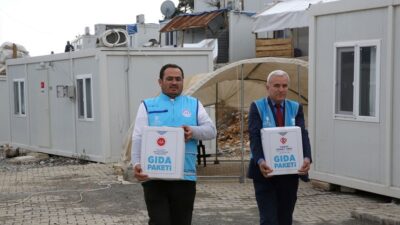 Türkiye Diyanet Vakfı, Ramazan ayında deprem bölgesindeki vatandaşlara gıda kolilerinden