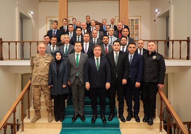 Erzincan Valisi Hamza Aydoğdu başkanlığında Vali Yardımcıları ve kurum müdürlerinin