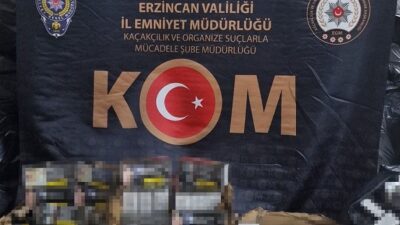 Kaçakçılık ile mücadelesini aralıksız sürdüren Erzincan Polisi Erzincan İl genelinde