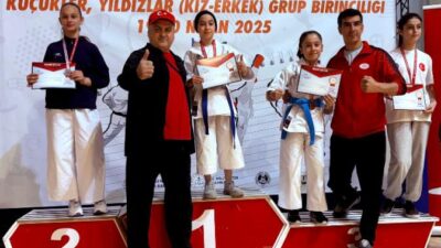 Erzincanlı sporcu Halime Zümra Albayrak, Muş’ta düzenlenen Küçükler Kata Grup
