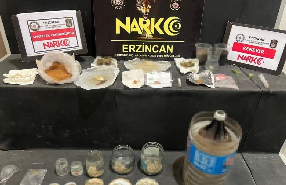 Uyuşturucu ile mücadelesini aralıksız sürdüren Erzincan Polisi gerçekleştirdiği çalışma kapsamında,