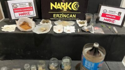 Uyuşturucu ile mücadelesini aralıksız sürdüren Erzincan Polisi gerçekleştirdiği çalışma kapsamında,