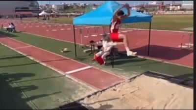 Erzincanlı genç yetenek Mahir İçli, Sivas'taki Okul Sporları Atletizm Türkiye