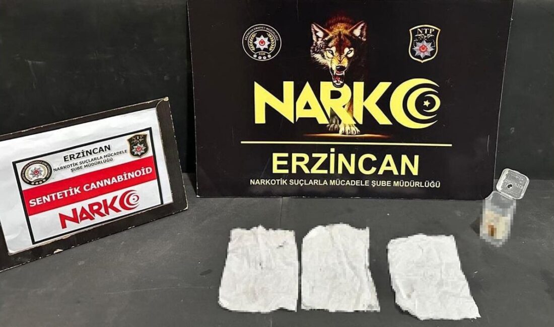 Uyuşturucu ile mücadelesini aralıksız sürdüren Erzincan Polisi gerçekleştirdiği çalışma kapsamında,