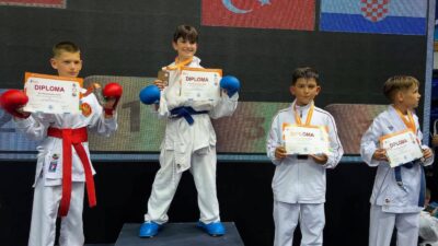 2014 doğumlu Erzincanlı milli karateci Enes Talha Öğütçü, Karadağ'da düzenlenen