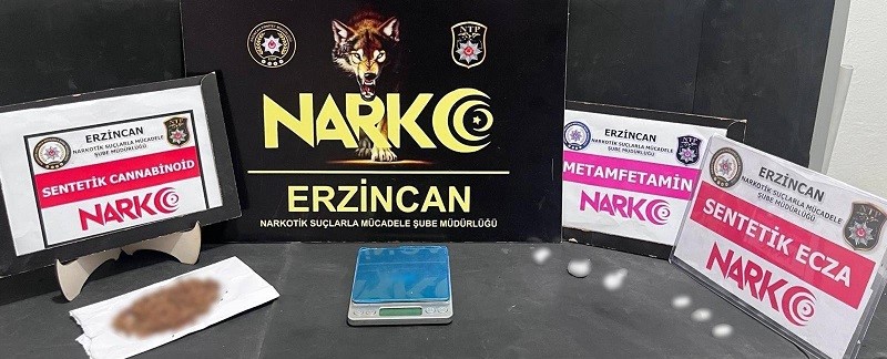 Uyuşturucu ile mücadelesini aralıksız sürdüren Erzincan Polisi gerçekleştirdiği çalışma kapsamında,
