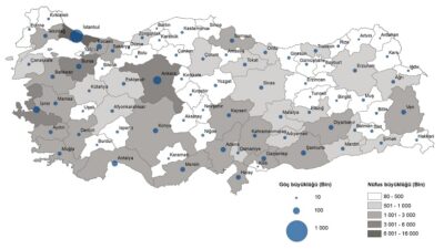 Türkiye 2008 yılında yüzde 3,18 olan iller arası göç eden