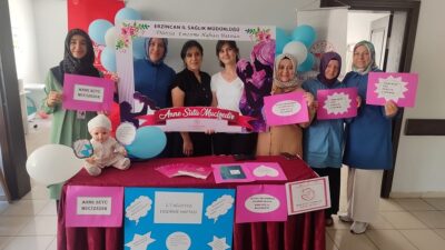 Erzincan İl Sağlık Müdürlüğü tarafından Dünya Emzirme Haftası kapsamında anne