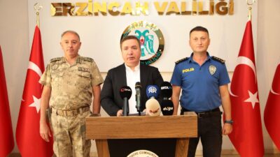 Erzincan Valisi Hamza Aydoğdu, kentte yürütülen asayiş olaylarıyla ilgili bilgi