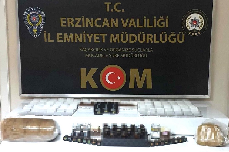 Kaçakçılara yönelik çalışmalarını aralıksız sürdüren Erzincan Polisi yaptığı uygulamada bir