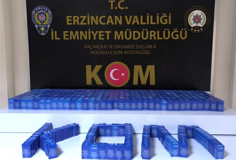 Kaçakçılık ile mücadelesini aralıksız sürdüren Erzincan Polisi Erzincan İl genelinde