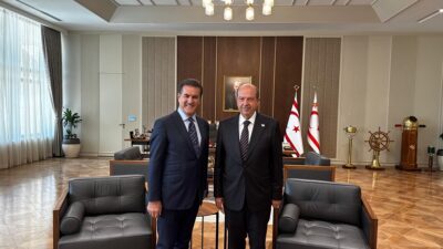 CHP Erzincan Milletvekili Mustafa Sarıgül, KKTC Cumhurbaşkanı Ersin Tatar tarafından