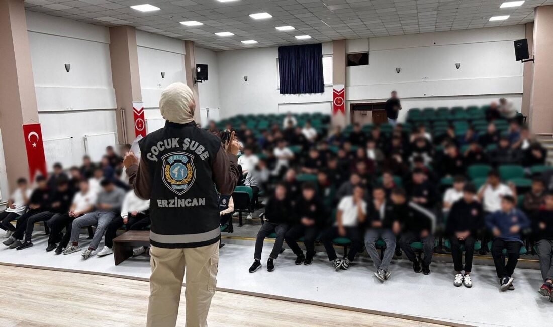 Erzincan İl Emniyet Müdürlüğü Çocuk Şube Müdürlüğü koordinesinde planlanan bilgilendirme