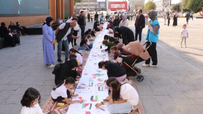 Yetim Vakfı’nın destekleri ve Erzincan Filistin Dayanışma Platformu’nun katkılarıyla Erzincan