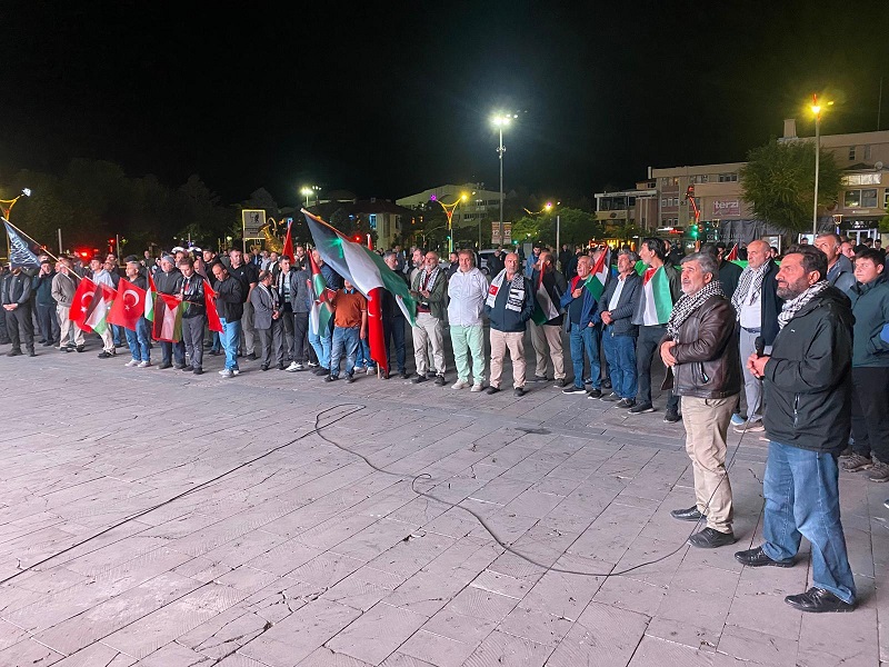 Erzincan’da sivil toplum kuruluşları, İsrail’in saldırısı altındaki Gazze halkına ve