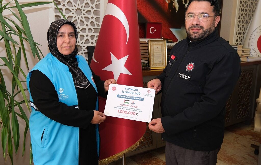 Türkiye Diyanet Vakfı Erzincan Şubesi Kadın Kolları tarafından Filistin-Gazze’deki kardeşleri